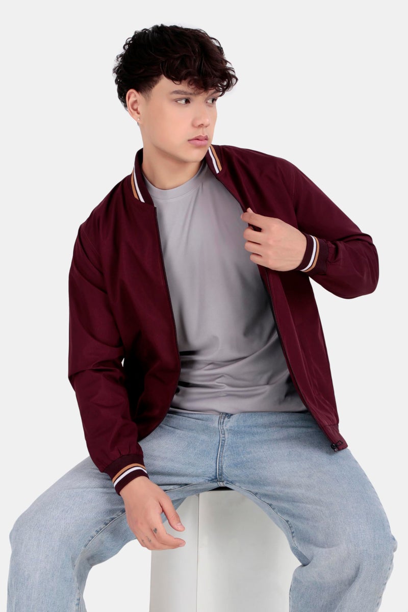 Celary Men's Bomber Jacket | Lightweight Casual Zip-Up Jacket | Stylish Slim Fit Outerwear for All Seasons - Image 2