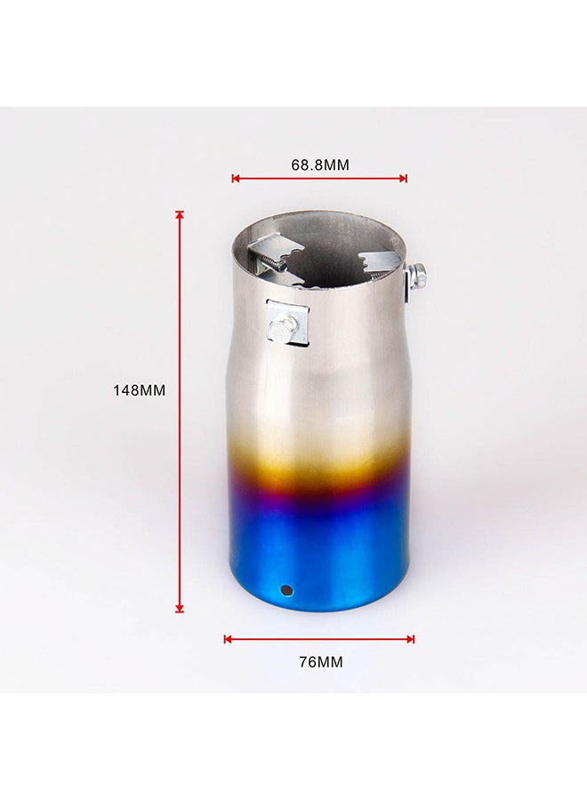 Loquat Chrome Car Stainless Steel Chrome Round Exhaust Tail Muffler Tip Pipe - Image 4