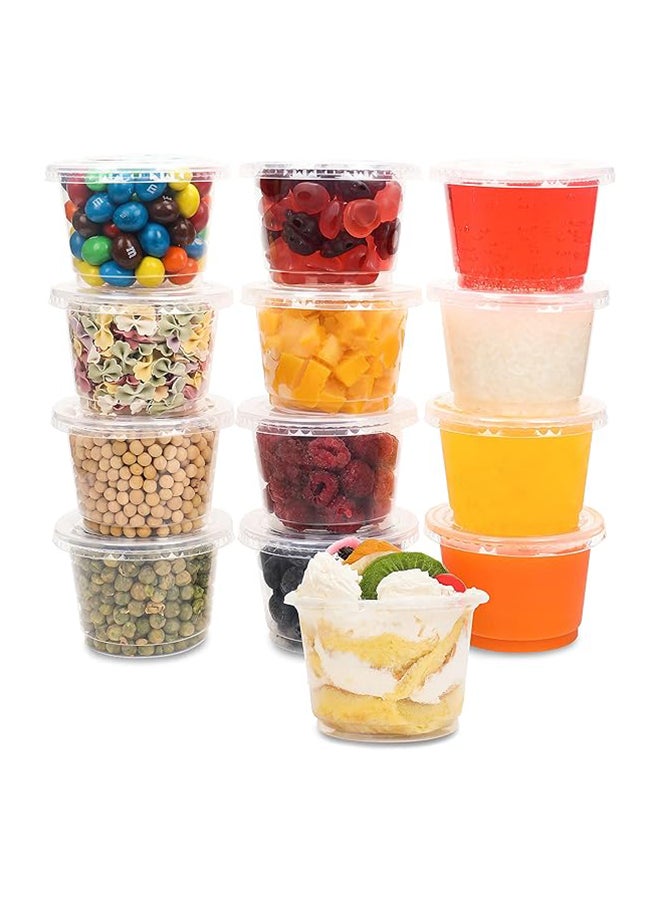 Generic - 100 Set 8 Oz Parfait Cups With Flat Lids Ice Cream Cups Food - Image 1