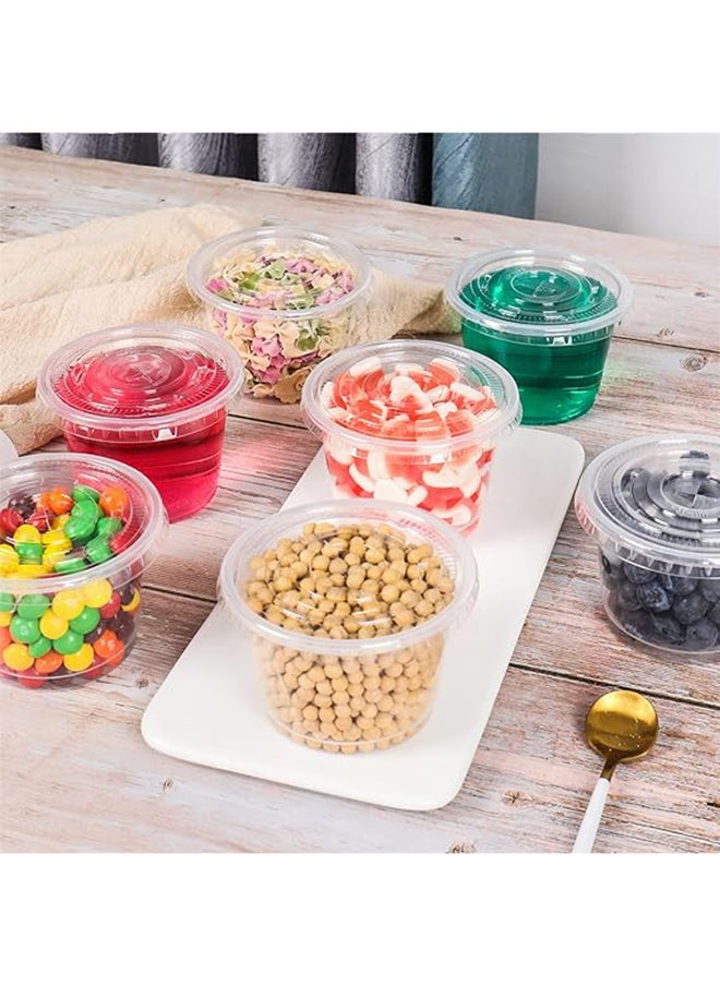 Generic - 100 Set 8 Oz Parfait Cups With Flat Lids Ice Cream Cups Food - Image 1