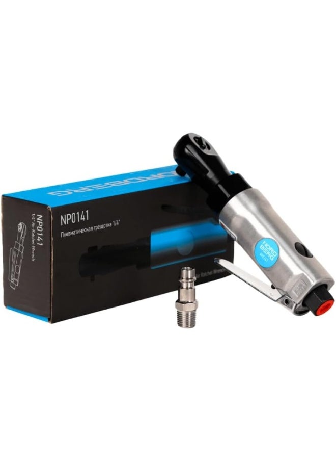 NORDBERG Air Ratchet Wrench Pneumatic 1/4”  Np0141, 41 Nm, 240 Rpm, For Machinery Manufacturing And Auto Industry, Lightweight, Compact  - Image 1