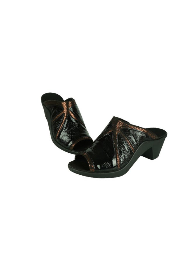 ROMIKA - Romika Ladies Block Heel Sandals 27166-AR551 776 Bronze - Image 1