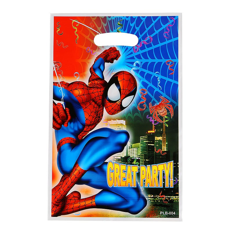 Kids Party Favor Bags Shiny Candy Pouches SPIDERMAN 