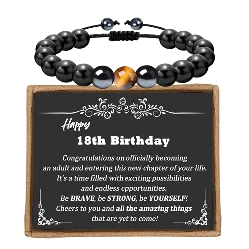 Sereney Happy 18th Birthday Gifts for Boys as 18th Birthday Decorations for Boys,Triple Protection ID Bracelet as Cool Gifts for 18 Year Old Boy Birthday Gifts for Him Son Male Grandson Friend Nephew - Image 1