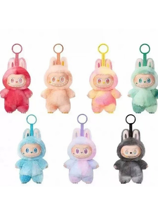 General Labubu front high-energy series Macaron 3rd generation vinyl face plush pendant is the best gift for family and friends  - Image 2