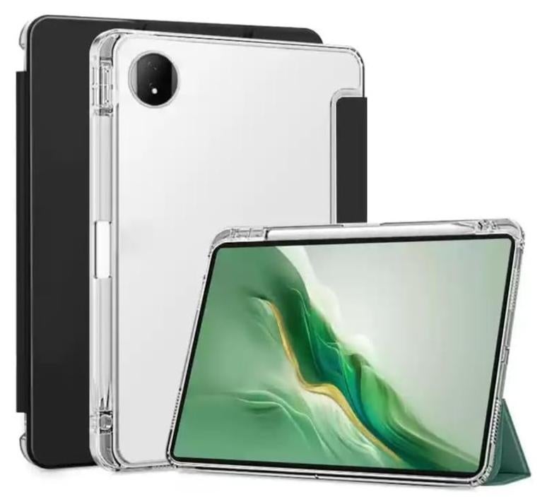 VKL حافظة شفافة قابلة للتوافق مع جهاز Honor MagicPad 2 2024 (12.3 بوصة) من سلسلة Unid ثلاثية الطي مع حامل قلم ووظيفة النوم التلقائي لجهاز Magic Pad 2 12.3" (أسود)