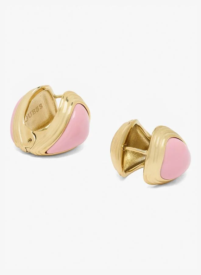 GUESS  Logo 23Mm Polished Resin Huggies for Women | Best Price UAE