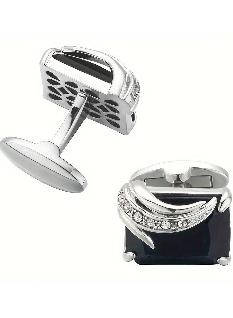Goolsky Elegant Men's Black Cufflinks - Stylish Accessories for Business Suit Shirts, Formal Events, and Weddings - Premium Quality, Durable, and Easy to Use  - Image 5