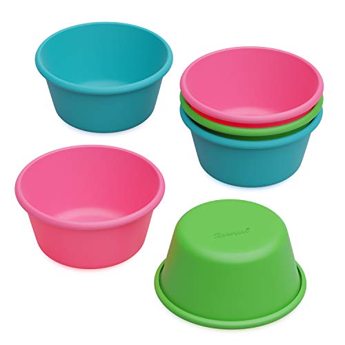 Bakerpan Silicone Jumbo Muffin Cups For Baking, Smooth Large Air Fryer Muffin Cups, 3 1/2 Inch Muffin Baking Cups, Jumbo Cupcake Liners - Set of 6 - Image 1