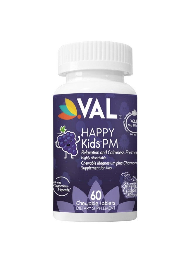 فال أقراص فال ماغنسيوم المهدئة الخالية من السكر للأطفال، قابلة للمضغ مساءً | جليسينات المغنيسيوم، سترات، وتورات | بابونج وفيتامينات ب6 و ج | دعم وقت النوم | غير معدل وراثيًا | بنكهة العنب | 60 قرصًا - Image 1