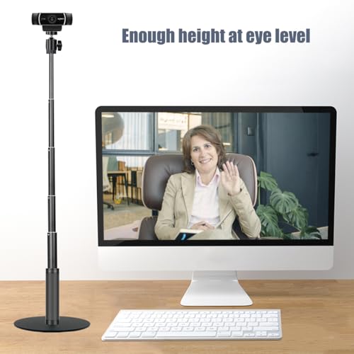 JCWINY Webcam Stand, 28 Inch Web Cam Stand for Desk, Adjustable Webcam Mount Camera Stand for Logitech Webcam C922 C930e C920S C920 C615 C960 C920x BRIO 4K NexiGo N60 and Others - Image 2