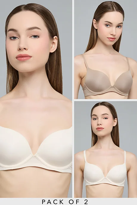 R&B 2 Pack Double Push Up Bras