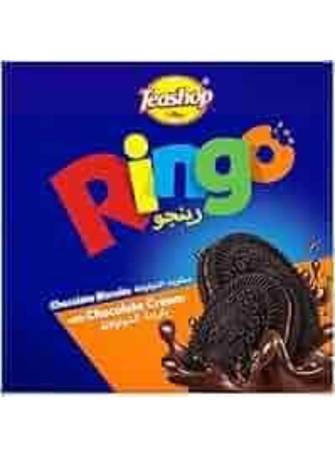 Teashop Ringo Chocolate Sandwich Biscuits, Rich Cream Filled, Pack of 6 x 38g - Image 3