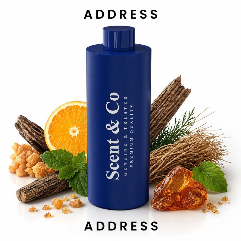 Scent & Co ADDRESS Aroma Oil Diffuser 500ML : Velvet Cedar, Citrus & Cedarwood Blend | Crafted in UK & Made in UAE, Scent & Co Breeze of Joy Aroma diffuser UAE for Homes, Offices, Hotel Lobbies & Shops in Dubai, Abu Dhabi & Sharjah - Image 1