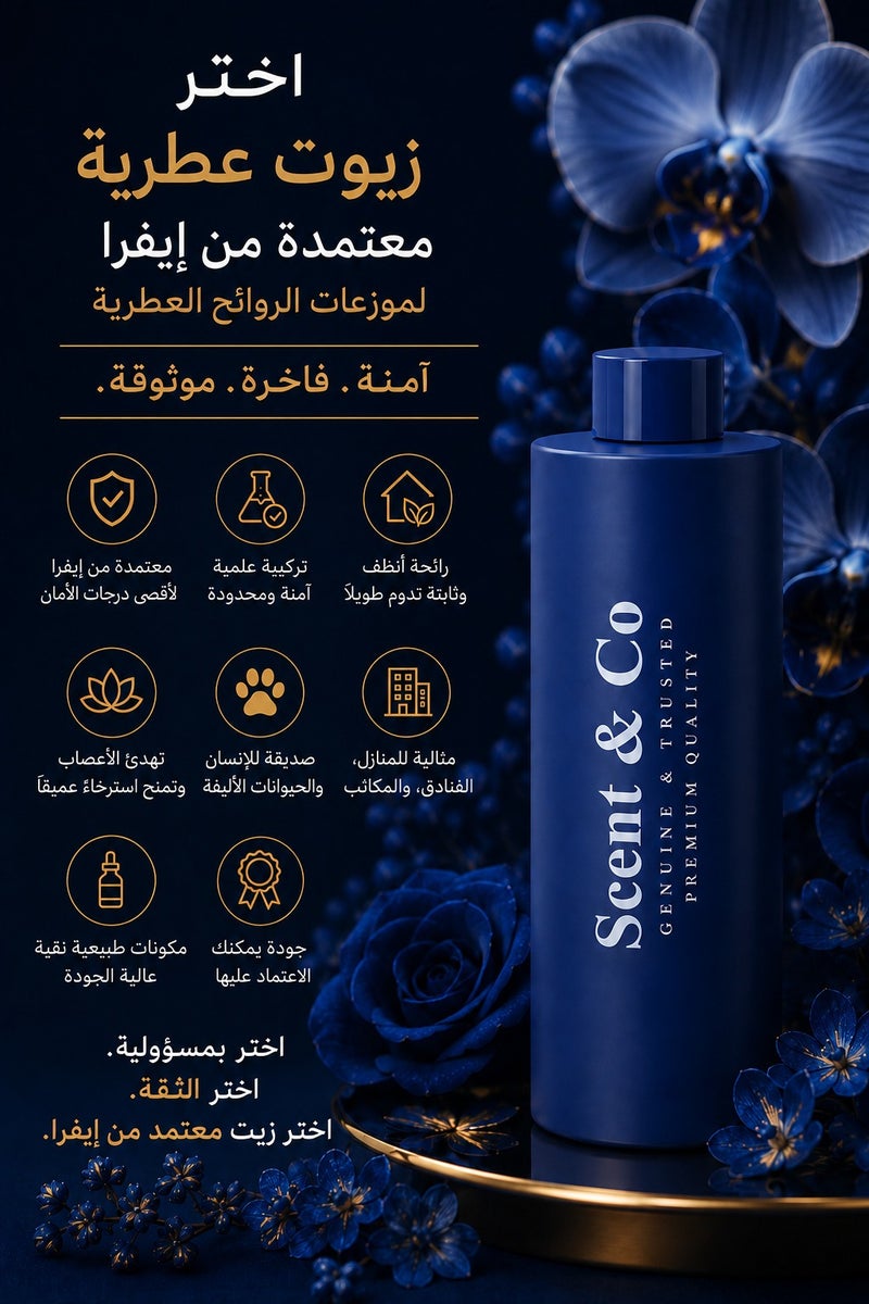Scent & Co ADDRESS Aroma Oil Diffuser 500ML : Velvet Cedar, Citrus & Cedarwood Blend | Crafted in UK & Made in UAE, Scent & Co Joy of Breeze Aroma diffuser UAE for Homes, Offices, Hotel Lobbies & Shops in Dubai, Abu Dhabi & Sharjah - Image 4