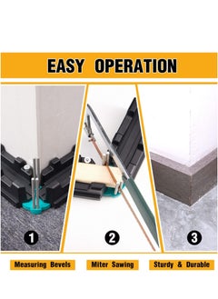 SYOSI 2 in 1 Mitre Measuring Cutting Tool Measuring and Sawing Mitre Angles Cutting Tool Precise Miter Saw Protractor 85-180° Bevels Cutting Tool Miter Gauge Woodworking Tool  - Image 4