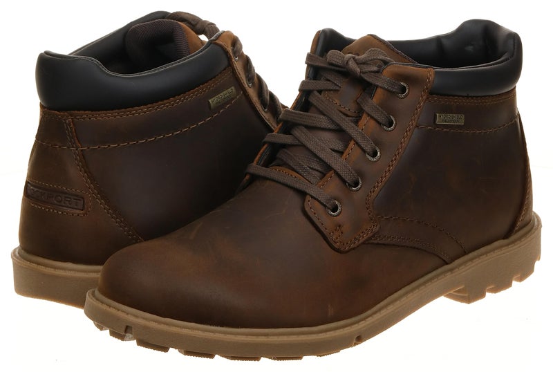 Rockport mens Rugged Bucks Waterproof chukka boots, Boston Tan, 10.5 US - Image 2