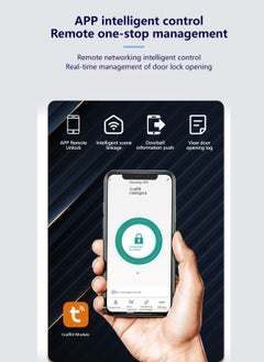 شاربدو قفل أمان Sharpdo مع Wi-Fi ، قفل باب الدخول بدون مفتاح ، التثبيت السهل ، التحكم عن بُعد التطبيق ، قفل تلقائي  - Image 5