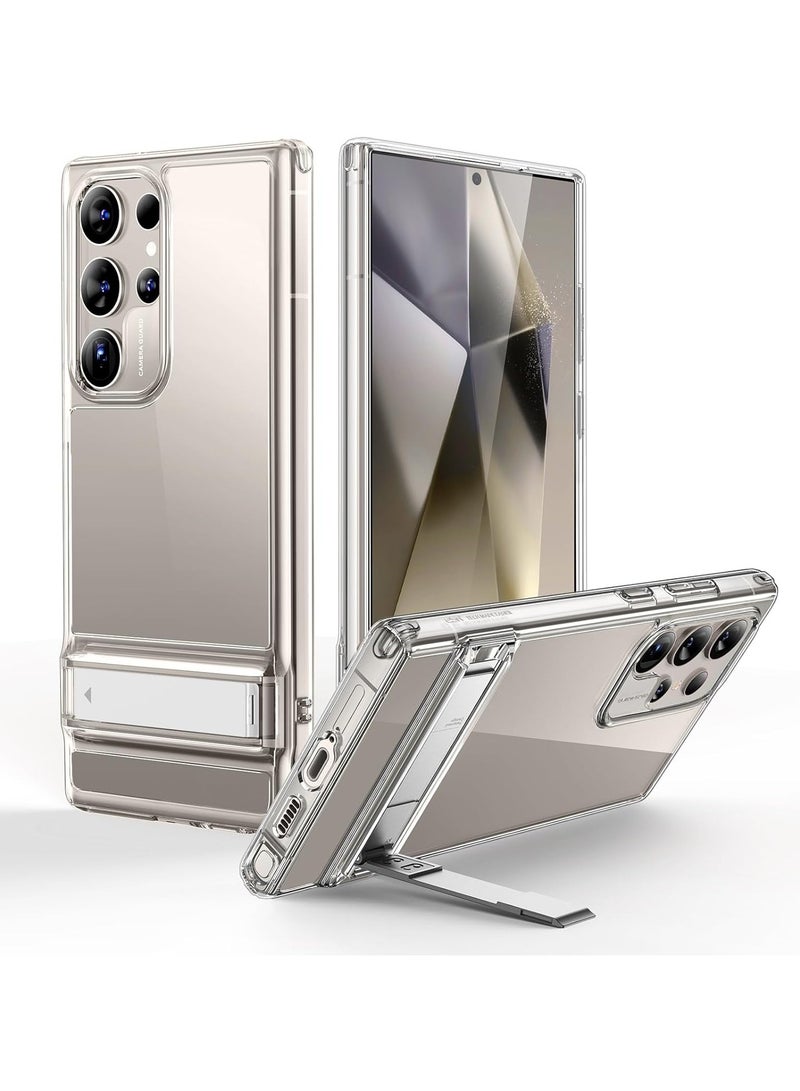 عام لحالة Samsung Galaxy S24 Ultra، حالة وقوف مع 3 وضعيات وقوف، حماية من السقوط عسكرية المستوى، حالة نحيفة جدًا مقاومة للصدمات - Image 1