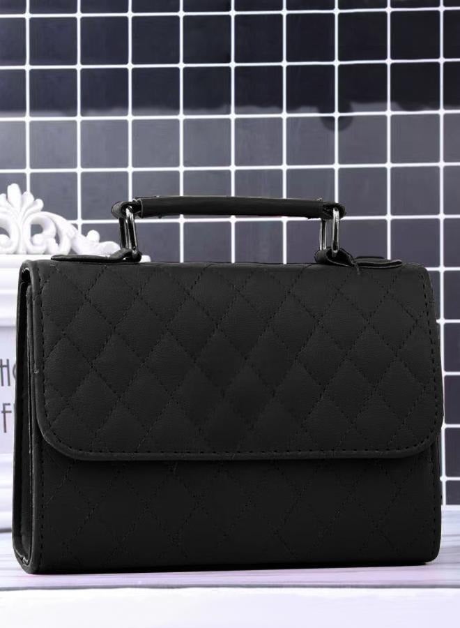 DUNISO Women's crossbody bag,PU leather handbag bag，fashion shoulder bag，handbag with three pockets inside，with adjustable shoulder strap,suitable for shopping, dating, travel and work，black - Image 5
