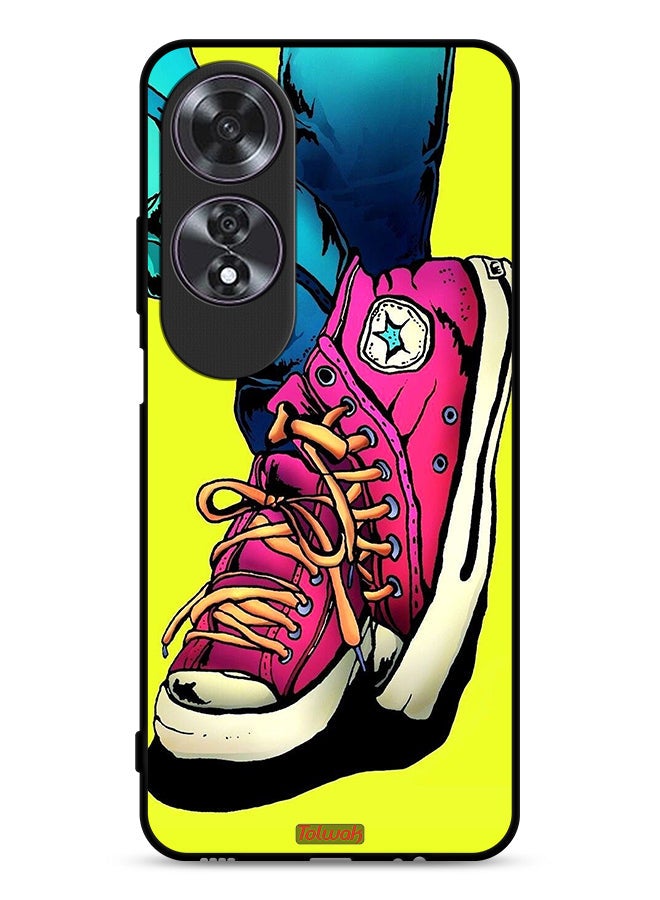Tolwak Oppo A60 Protective Case Cover Canva Shoes Art - Image 1