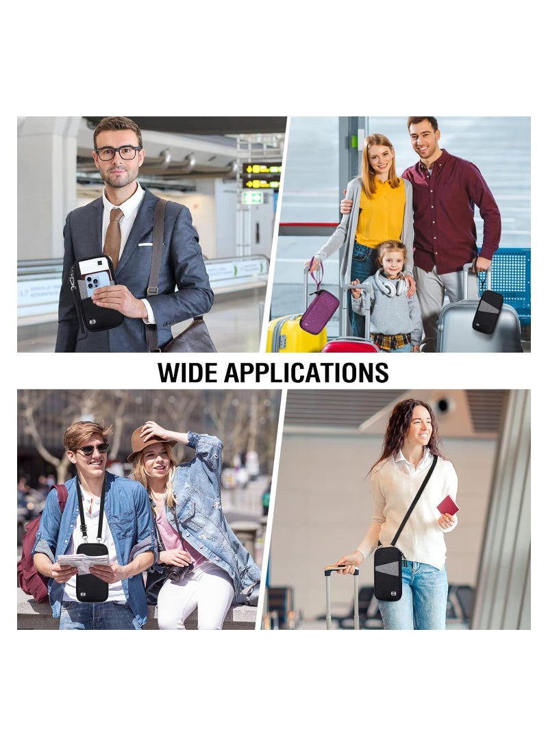 Travel Passport Wallet Organizer with RFID Blocking, Waterproof Multi-Passport Holder for Family Travel, Secure Document Organizer for All Your Travel Needs. - Image 3