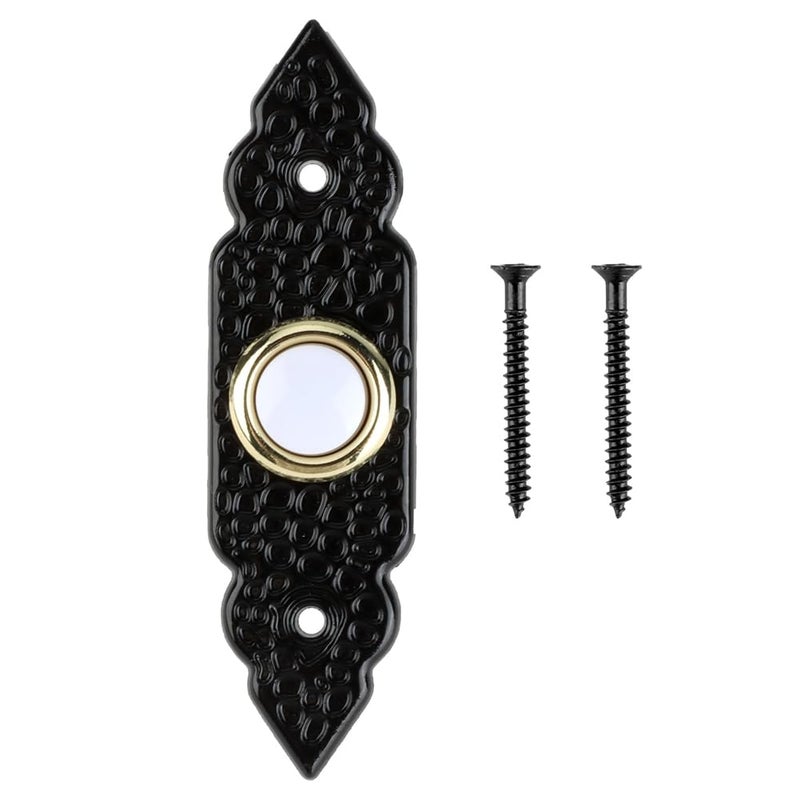 Vintage Style Wired Doorbell Button with Glow Classic Brass Finish Easy Home Installation - Image 2