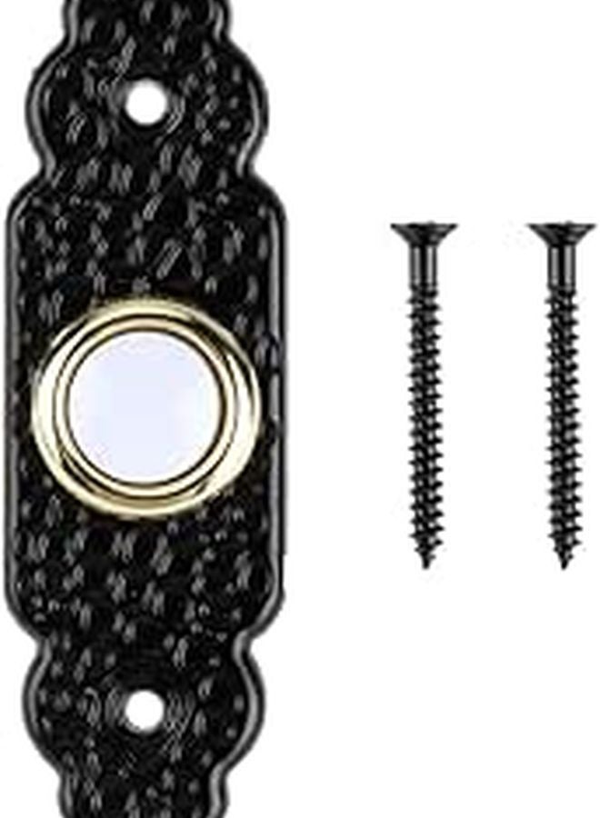Vintage Style Wired Doorbell Button with Glow Classic Brass Finish Easy Home Installation - Image 1