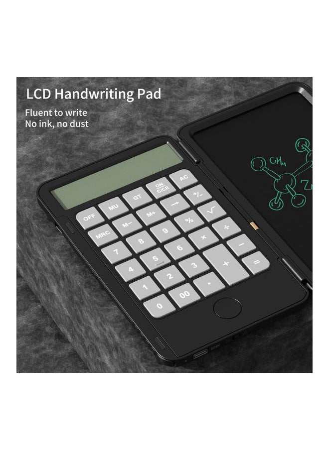 NIBEMINENT Foldable Calculator With Writing Tablet White  - Image 3