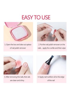 Rosarden Nail Polish Remover Wipes, Nail Polish Remover Pads, Natural Ingredients Nail Wipes for Gel Nails Lint Free, Nail Polish Remover Wipe for Nail Art, Women's Portable Nail Wipes (Strawberry)  - Image 4