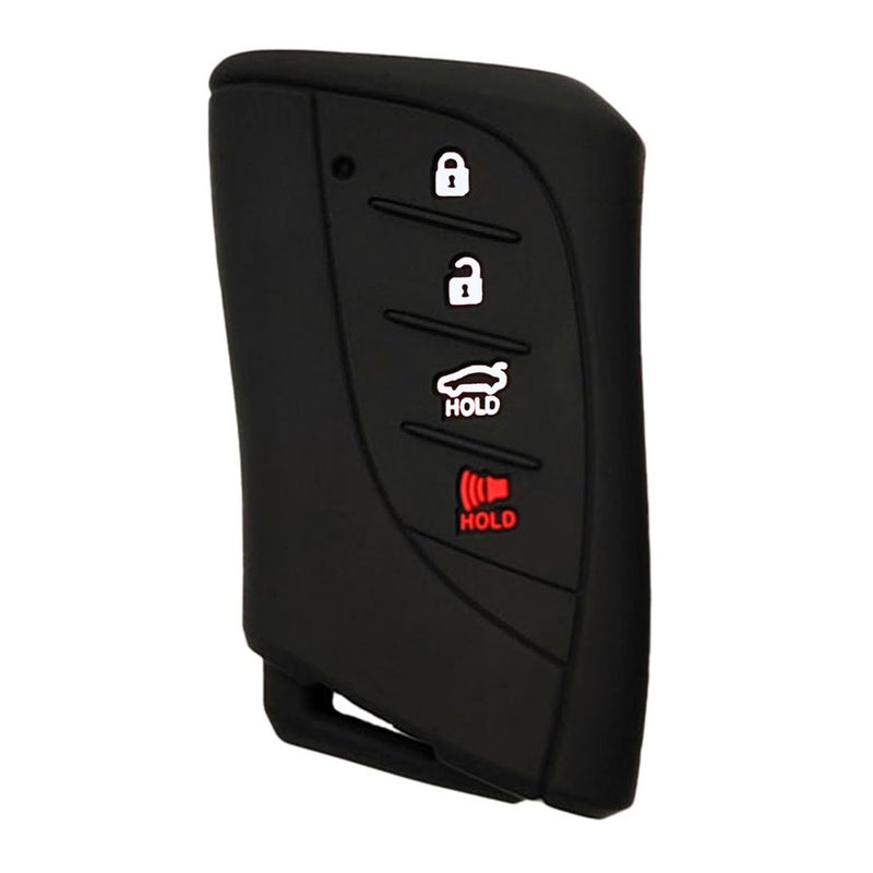 Key Fob Cover for Lexus ES 350 4 Buttons Silicone Key Fob Remote Case Fit for Lexus ES 350 300h 250 GX 460 LS 500 500h RX 350 500h 350h LX 600 NX 350h 350 250 UX 200 250h LC 500h 20182024 Black
