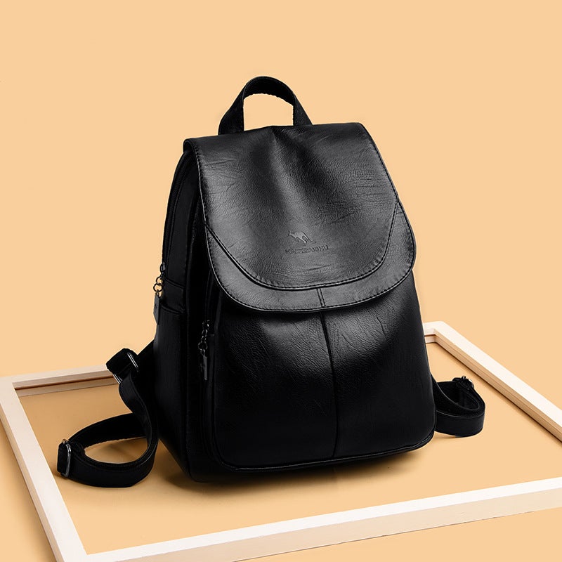 Fashion Backpack Women'S Pu Soft Leather Small Backpack Korean Style Distinctive Women'S Backpack Trendy Dual-Purpose Chest Bag - Image 3