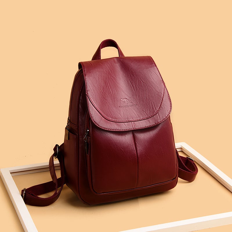 Fashion Backpack Women'S Pu Soft Leather Small Backpack Korean Style Distinctive Women'S Backpack Trendy Dual-Purpose Chest Bag - Image 4