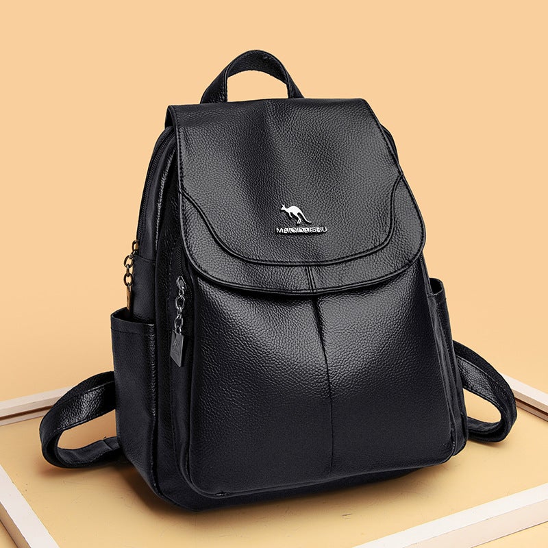 Fashion Backpack Women'S Pu Soft Leather Small Backpack Korean Style Distinctive Women'S Backpack Trendy Dual-Purpose Chest Bag - Image 2