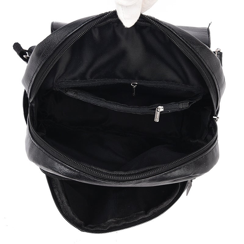 Fashion Backpack Women'S Pu Soft Leather Small Backpack Korean Style Distinctive Women'S Backpack Trendy Dual-Purpose Chest Bag - Image 5