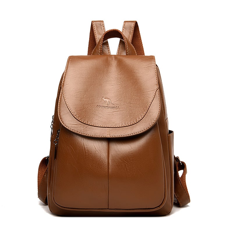 Fashion Backpack Women'S Pu Soft Leather Small Backpack Korean Style Distinctive Women'S Backpack Trendy Dual-Purpose Chest Bag - Image 1