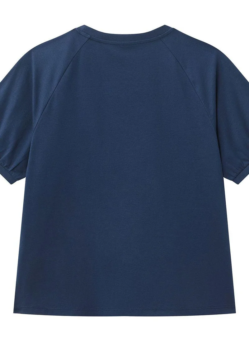 Giordano  Women's Chiikawa Raglan Sleeve Navy Boyfriend Graphic Tee for Women | Best Price UAE