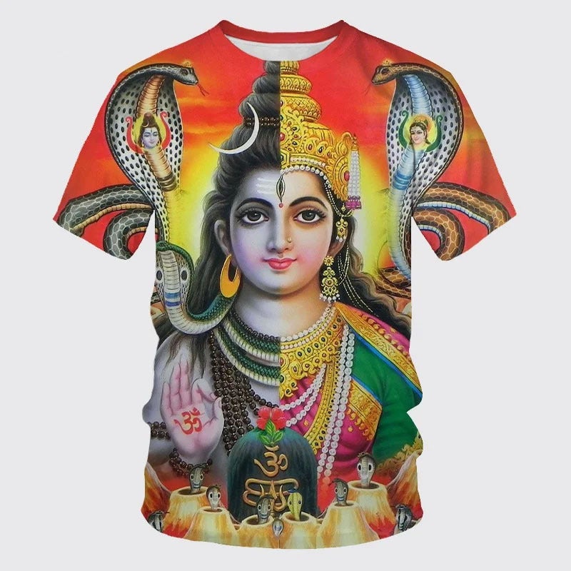India Totem 3D Printing Men'S Casual Short Sleeve T-Shirt New Men'S T-Shirt Supply - Image 4