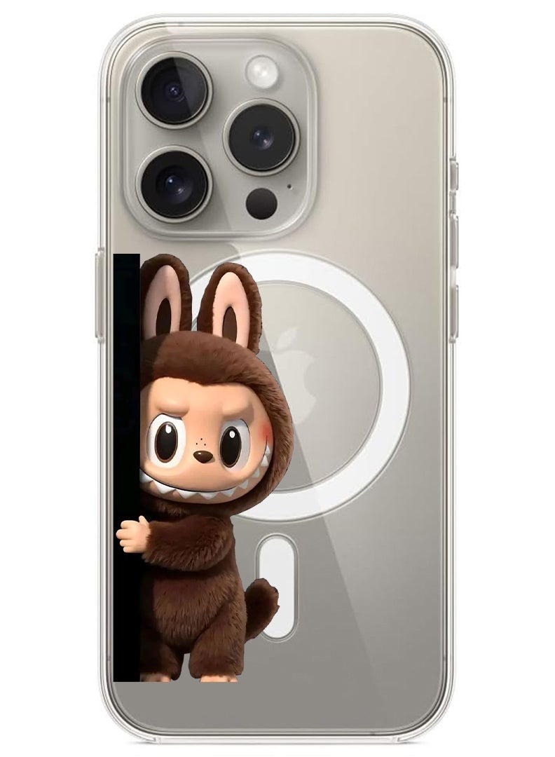 Theodor Magnetic Case for Apple iPhone 15 Pro Compatible with MagSafe Wireless Charging, Shockproof Phone Bumper Cover Labubu (10) - Image 1