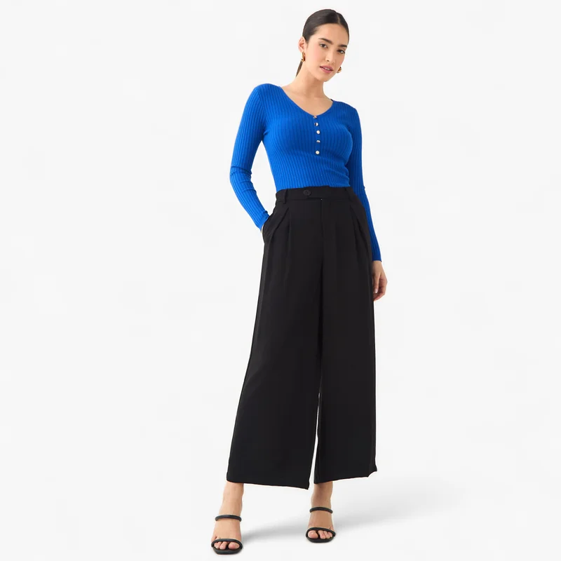 2Xtremz 2Xtremz Ribbed V-neck Sweater