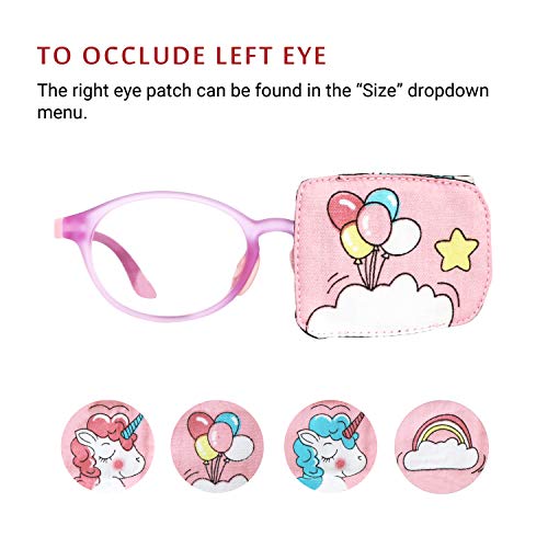 Astropic Cotton & Silk Left Eye Patch for Kids Glasses (Left Eye, Balloon) - Image 4