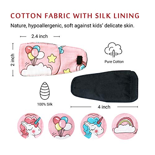 Astropic Cotton & Silk Left Eye Patch for Kids Glasses (Left Eye, Balloon) - Image 2