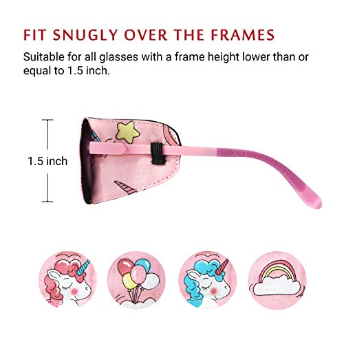 Astropic Cotton & Silk Left Eye Patch for Kids Glasses (Left Eye, Balloon) - Image 3