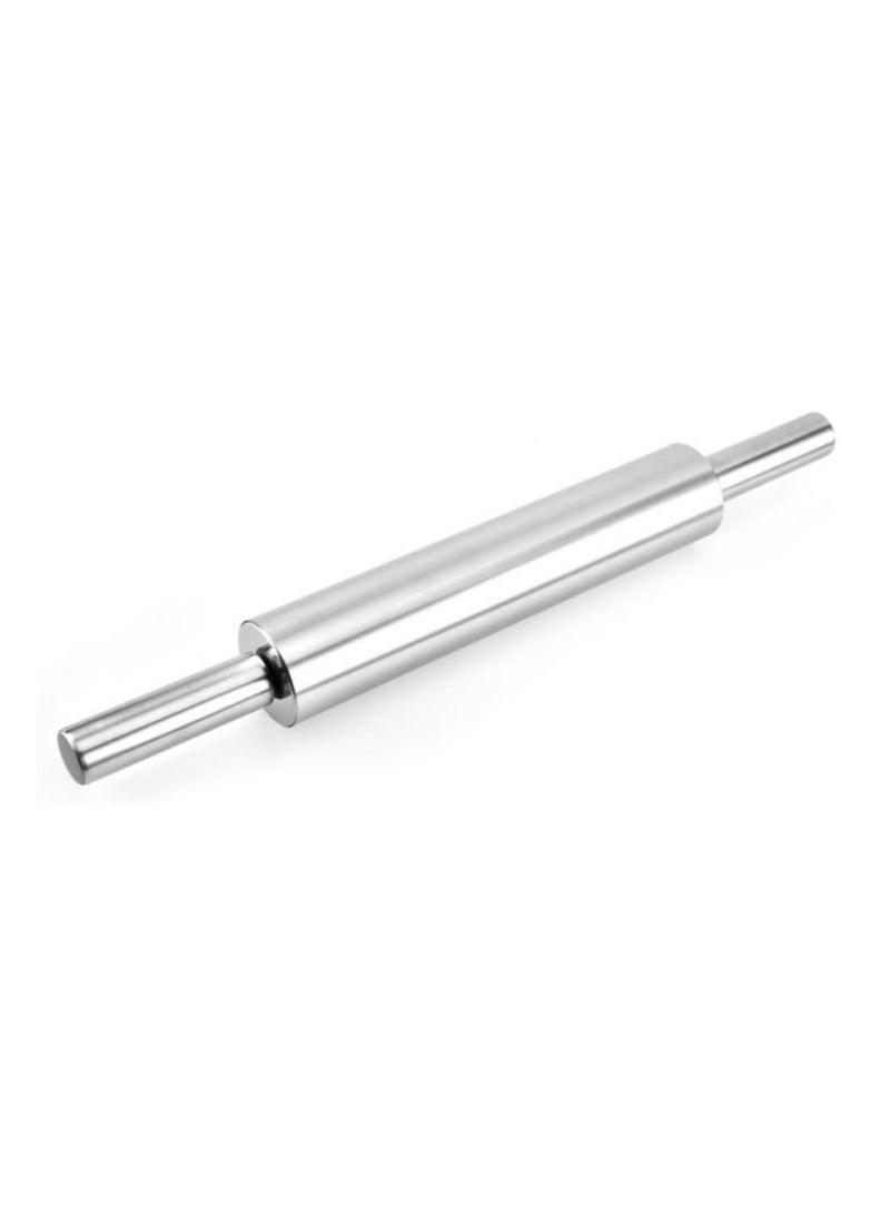 AMM Stainless Steel Rolling Pin Smooth Light Weight Non Stick Professional Dough Roller Keeps Dough Cool Suitable for Baking Fondant Pie Crust Pastry Cookies Pizza Dough Pasta - Image 1