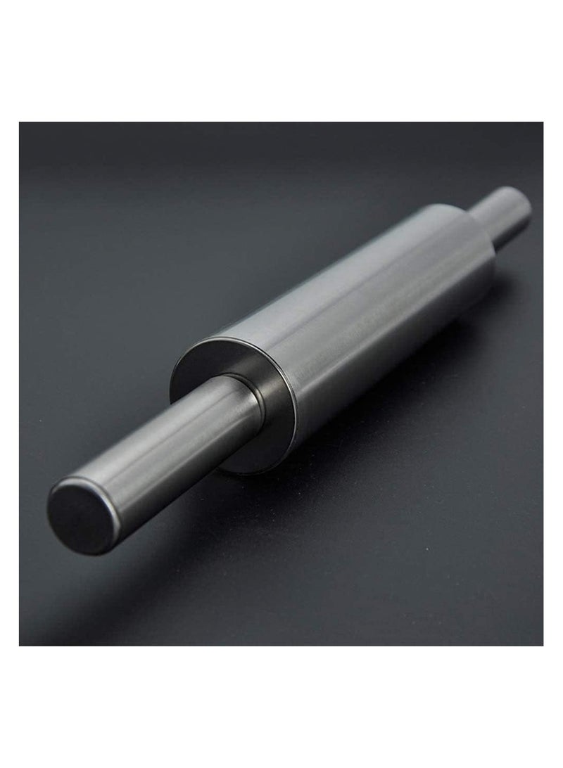 AMM Stainless Steel Rolling Pin Smooth Light Weight Non Stick Professional Dough Roller Keeps Dough Cool Suitable for Baking Fondant Pie Crust Pastry Cookies Pizza Dough Pasta - Image 3