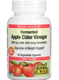 natural Factors Fermented Apple Cider Vinegar 500 mg 90 Vegetarian Capsules 