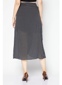 DKNY Jeans Women Allover Printed Midi Skirt, Black  - Image 4