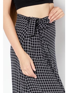 DKNY Jeans Women Allover Printed Midi Skirt, Black  - Image 3