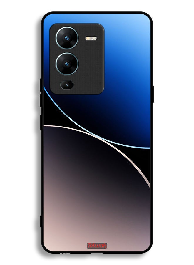 Tolwak Vivo V25 Pro 5G Protective Case Cover Curve Lines Pattern - Image 2