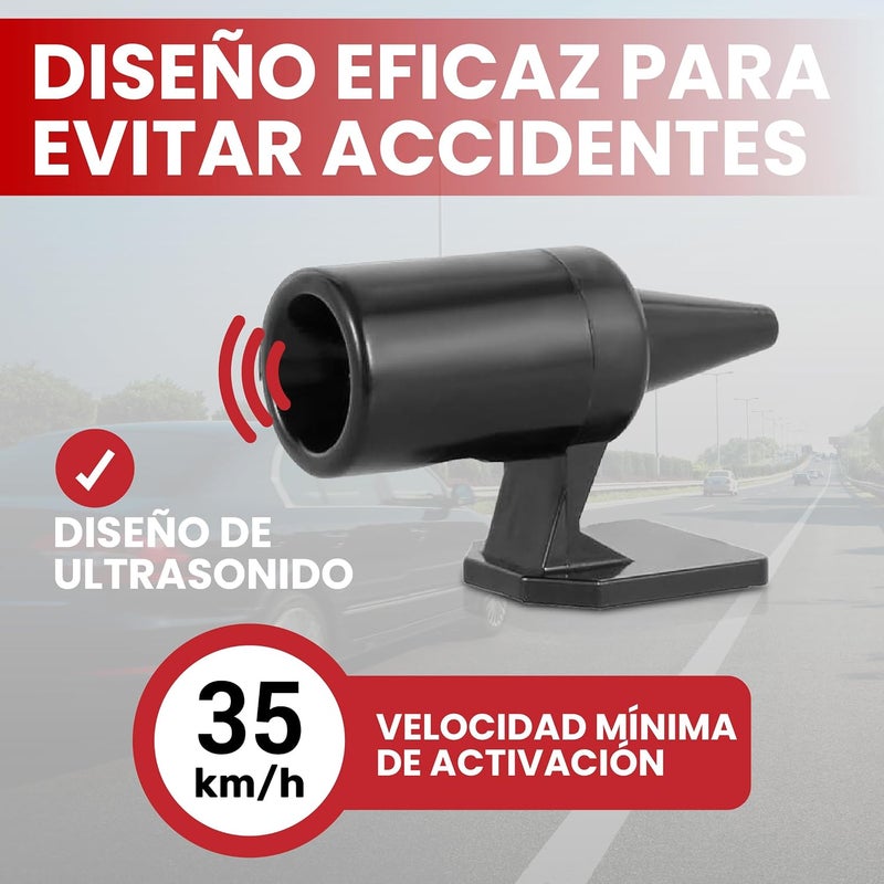 BeWave Animal Repeller for Car – 4 Pack | Ultrasonic Repellent for Boars and Other Animals | Weather Resistant | Includes eBook: Accident Prevention Guide - Image 3